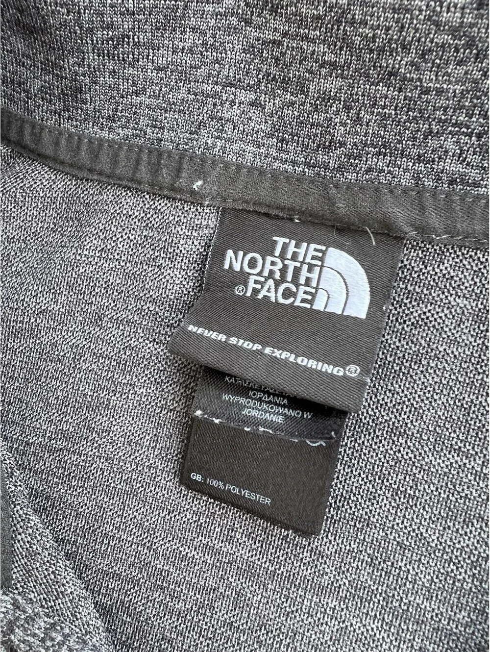 The North Face Mens XL Heather Gray Short Sleeve Athletic Polo Shirt